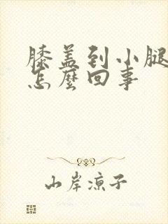 膝盖到小腿发凉怎么回事封面