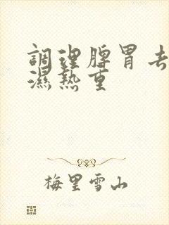 调理脾胃去湿气湿热重