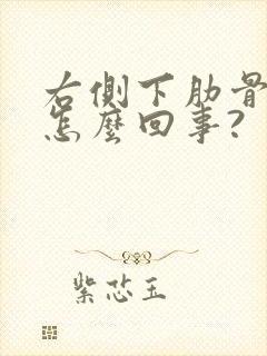 右侧下肋骨疼是怎么回事?