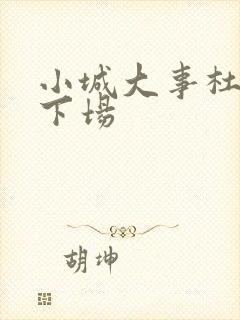 小城大事杜涛的下场封面