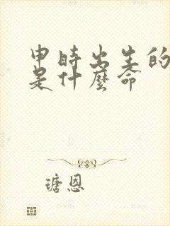 申时出生的男孩是什么命