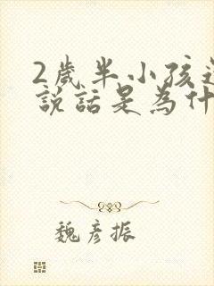 2岁半小孩还不说话是为什么