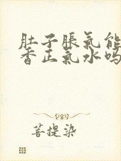 肚子胀气能喝藿香正气水吗