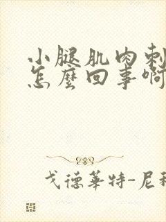 小腿肌肉刺痛是怎么回事啊封面