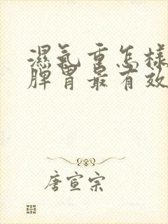 湿气重怎样调理脾胃最有效