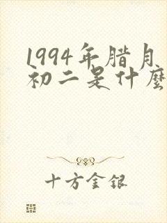 1994年腊月初二是什么命