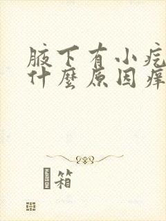 腋下有小疙瘩是什么原因痒