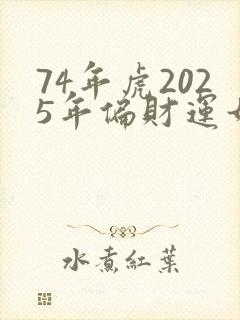 74年虎2025年偏财运如何