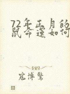 72年正月的女鼠命运如何