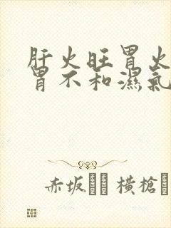 肝火旺胃火盛脾胃不和湿气重