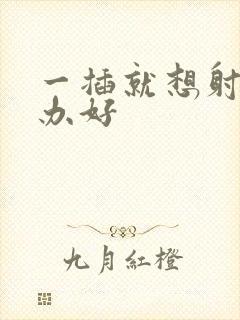 一插就想射怎么办好