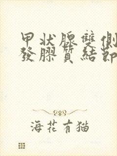 甲状腺双侧叶多发胶质结节