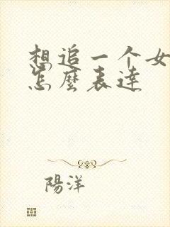 想追一个女孩子怎么表达