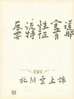 反流性食道炎主要特征有哪些