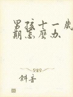 男孩十一岁叛逆期怎么办