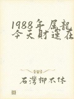1988年属龙今天财运在几点