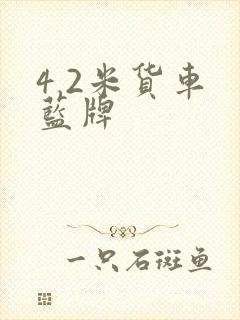 4 2米货车 蓝牌封面