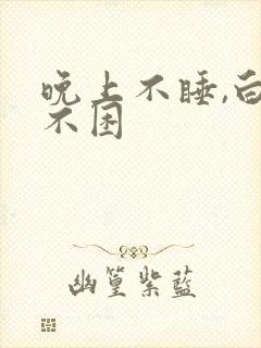 晚上不睡,白天不困封面