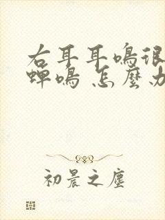 右耳耳鸣很响 蝉鸣 怎么办