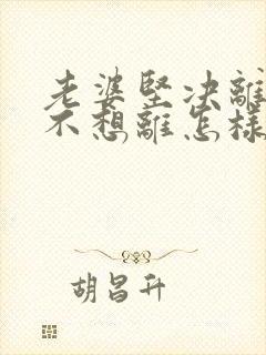 老婆坚决离婚我不想离怎样挽回封面