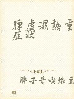 脾虚湿热重体内症状封面