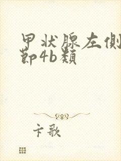 甲状腺左侧叶结节4b类封面