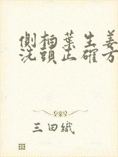 侧柏叶生姜煮水洗头正确方法