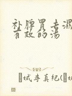 补脾胃去湿气最有效的汤