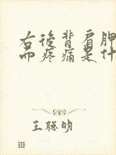 右后背肩胛骨下面疼痛是什么原因