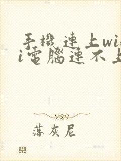 手机连上wifi电脑连不上怎么办