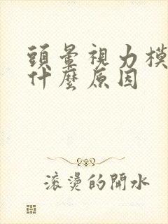 头晕视力模糊是什么原因封面