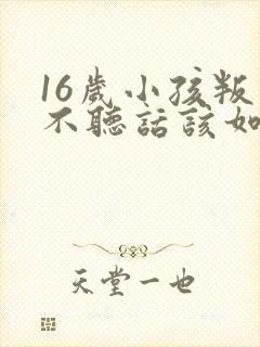 16岁小孩叛逆不听话该如何管教