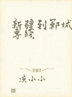 新疆到郓城物流专线封面