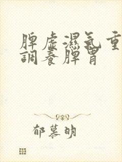 脾虚湿气重怎么调养脾胃