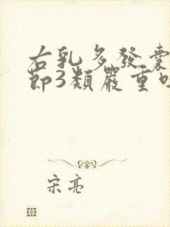 右乳多发囊性结节3类严重吗封面