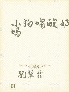 小狗喝酸奶可以吗封面