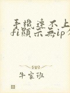 手机连不上wifi显示无ip分配封面