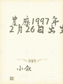 农历1997年2月26日出生男命运