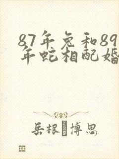 87年兔和89年蛇相配婚姻如何