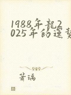 1988年龙2025年的运势及运程