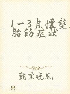 1一3月怀双胞胎的症状