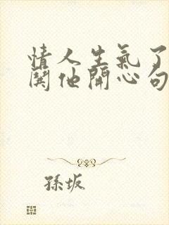 情人生气了怎么哄他开心句子