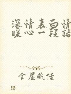 深情表白情话最暖心一段话