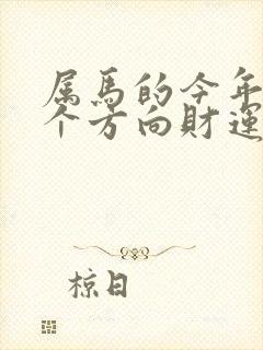 属马的今年在哪个方向财运好