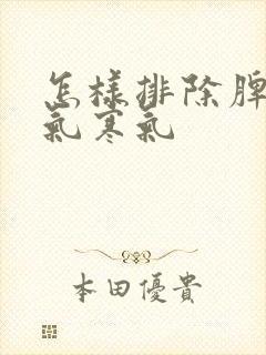 怎样排除脾胃湿气寒气