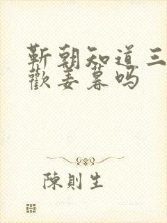 靳朝知道三赖喜欢姜暮吗