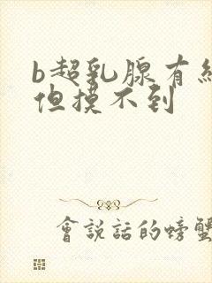 b超乳腺有结节但摸不到