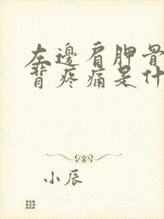 左边肩胛骨处后背疼痛是什么原因封面