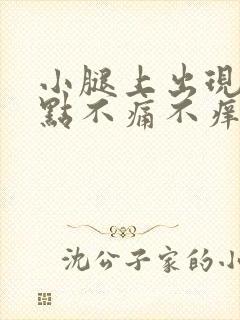 小腿上出现红点点不痛不痒