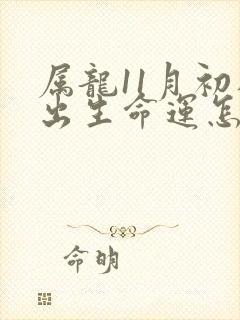 属龙11月初八出生命运怎么样